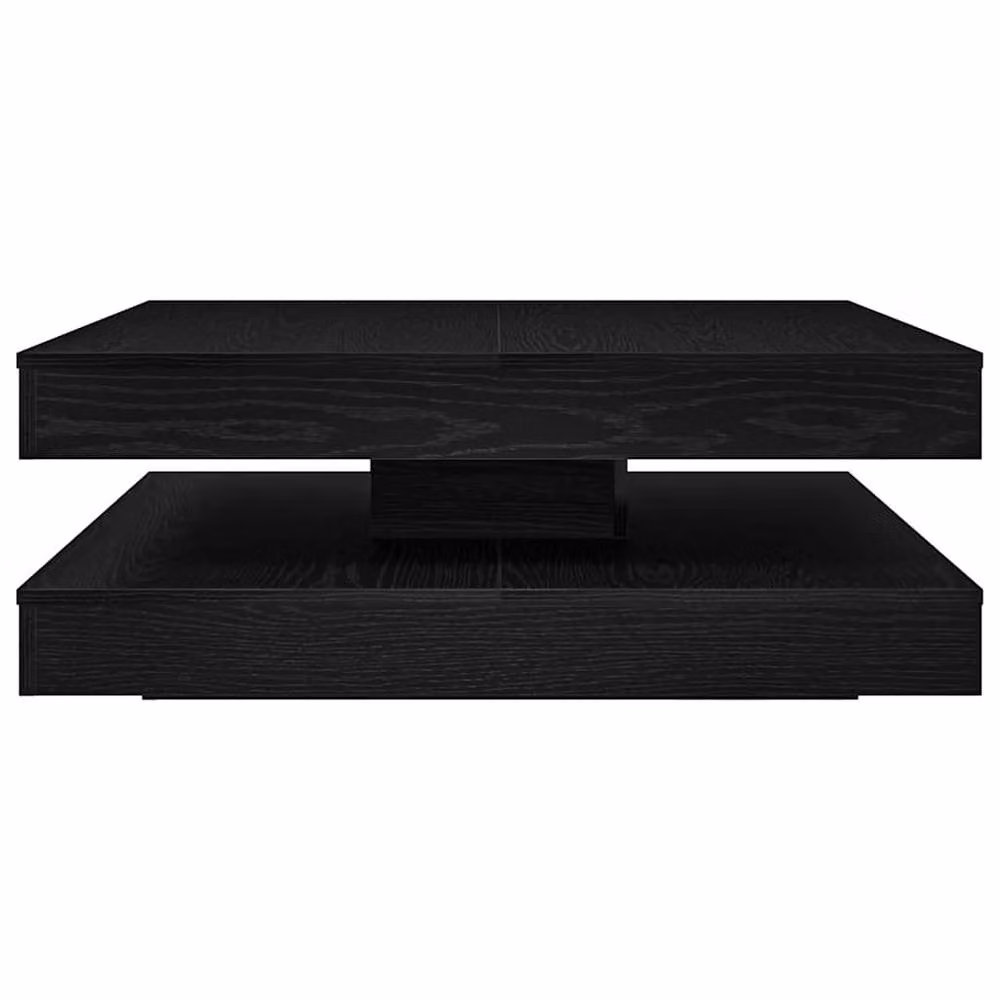 Berkfield Home Modern Square Coffee Table in Black Oak with 360-Degree Rotating Top, W: 90 cm, D: 90 cm, H: 34.5 cm – 4