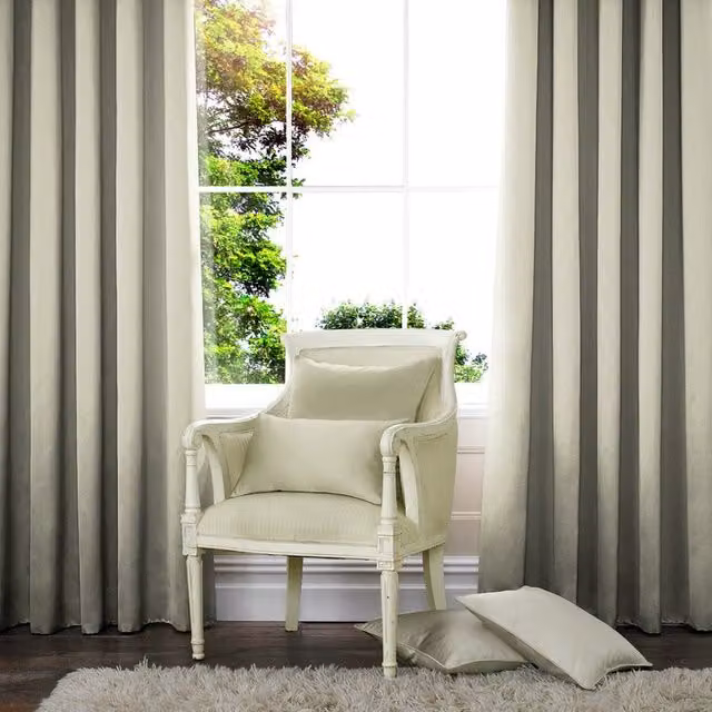 Terrys Made to Measure Willow Blackout Fabric Panel Curtains in Beige or Grey