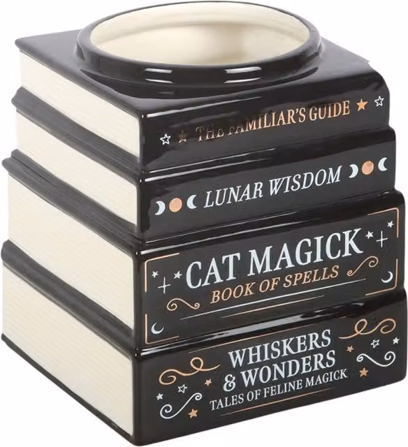 Kingsbury Gifts Stack of Books Shaped Flower Vase in Black, Gold and White Ceramic