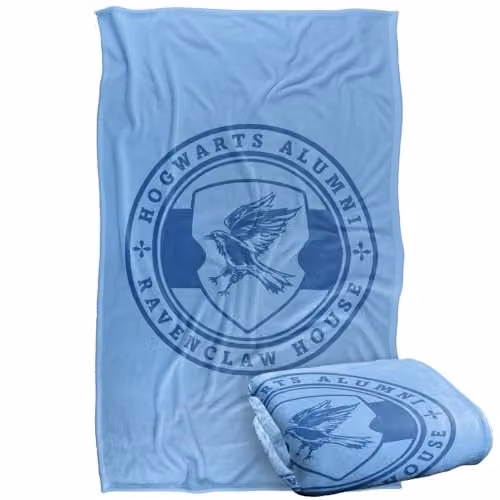Warner Bros. Harry Potter Ravenclaw House Badge Super Soft Fleece Throw Blanket, Multicolour, W: 91.44 cm, H: 147 cm