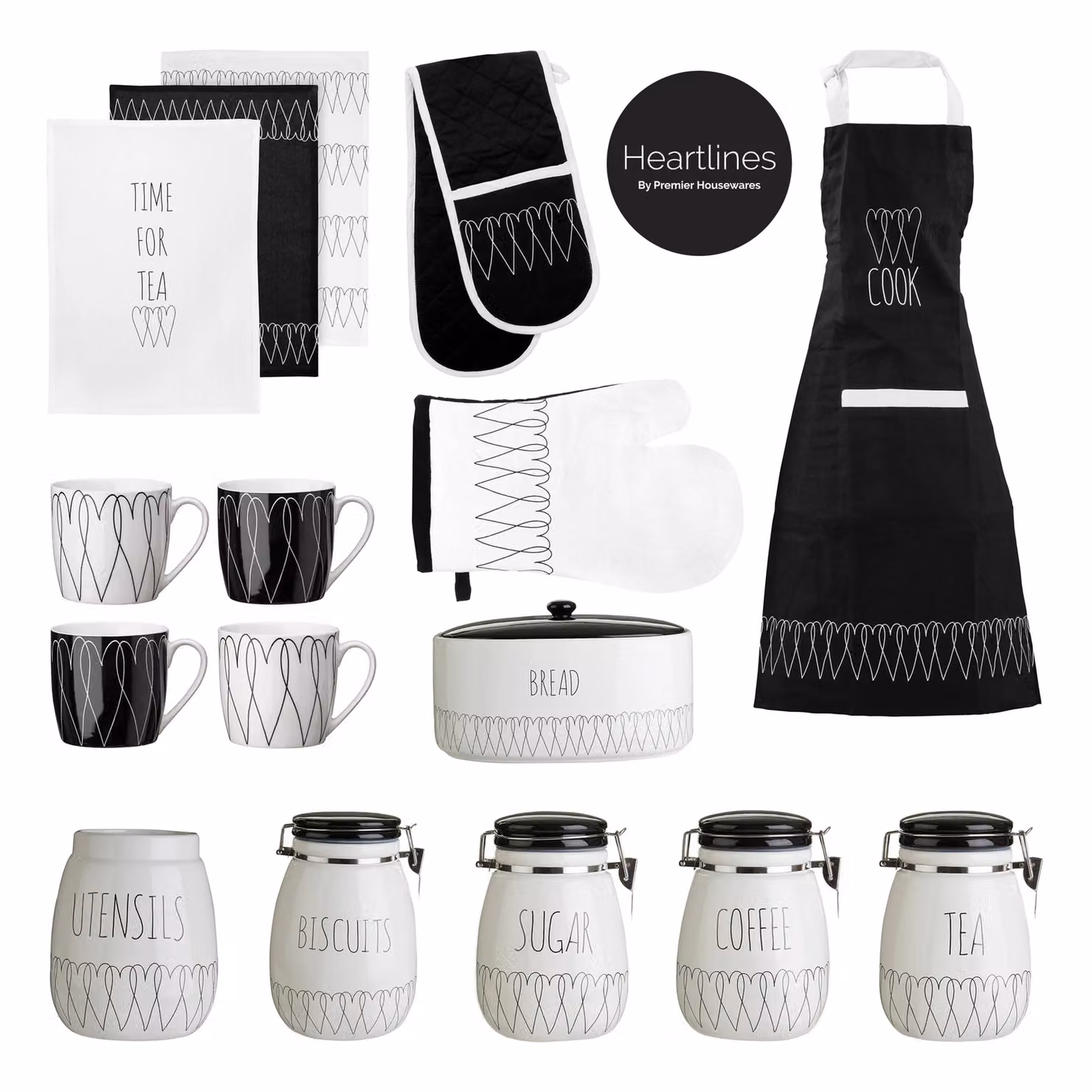 Orsina Ceramic Clip Top Lid Sugar Canister in White and Black – 3