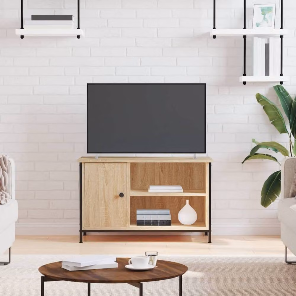Berkfield Home Sonoma Oak TV Cabinet in Light Brown, W/D/H: 80 x 40 x 50 cm – 2