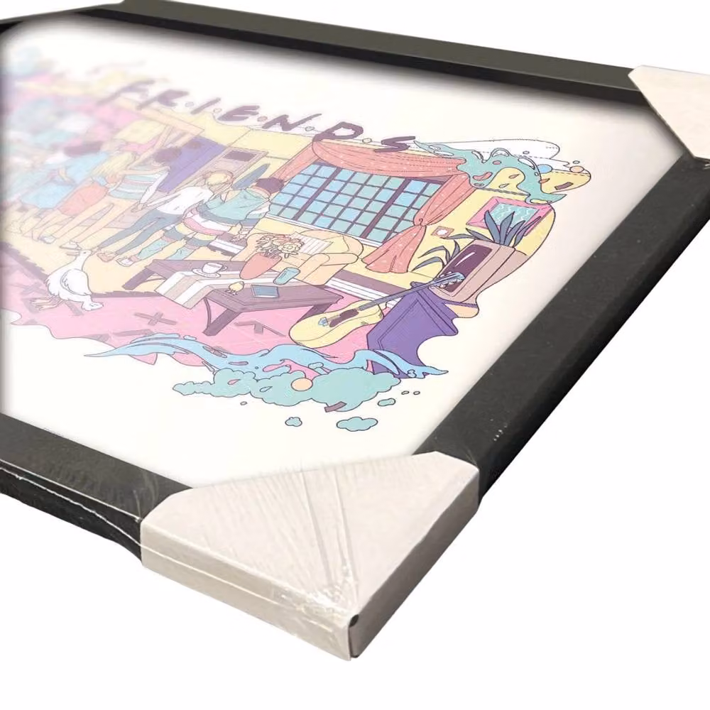 Friends 30 Years Watercolour Framed Multicolour Paper Poster – 2