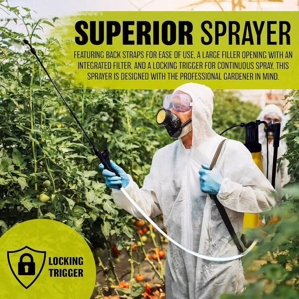 BARGAINS-GALORE 20l Yellow Knapsack Pressure Sprayer Backpack for Garden and Lawn Maintenance – 4