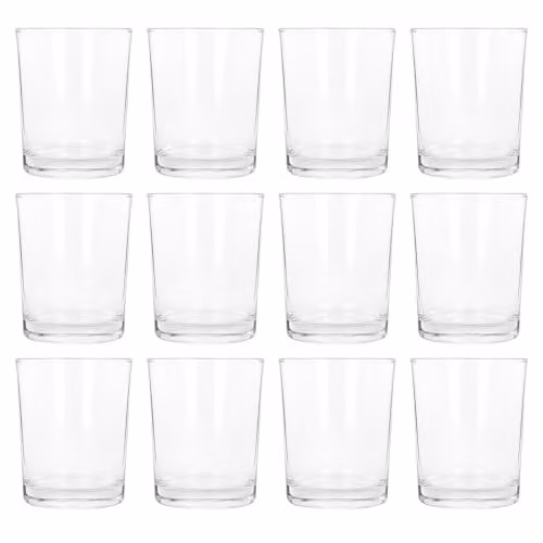 Argon Tableware Set of 12 Transparent Glass Water Tumblers, 200ml – 1