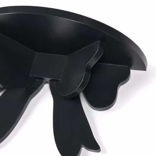 OHS Bow Wall Mounted Floating Shelves, 2 Pack, Black – 6
