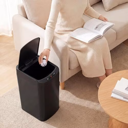 HOMCOM 12L Automatic Touchless Motion Sensor Kitchen Bin, Black, W/D/H: 28 x 41 x 22 cm – 7
