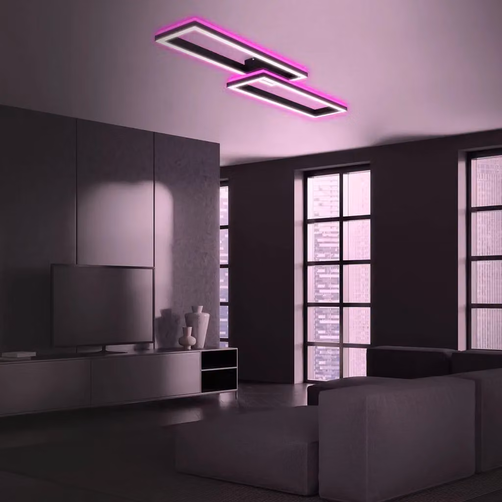 Briloner Black RGBW CCT 42W LED Ceiling Light with Remote Control and Timer – 4