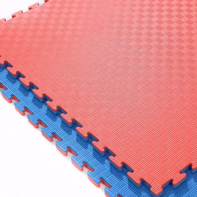 40mm Reversible EVA Tatami Jigsaw Foam Mats for Judo in Red and Blue