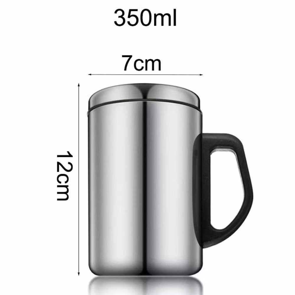 SPETLEK Silver Double Walled Stainless Steel Thermal Travel Mug with Lid, 350ml – 2