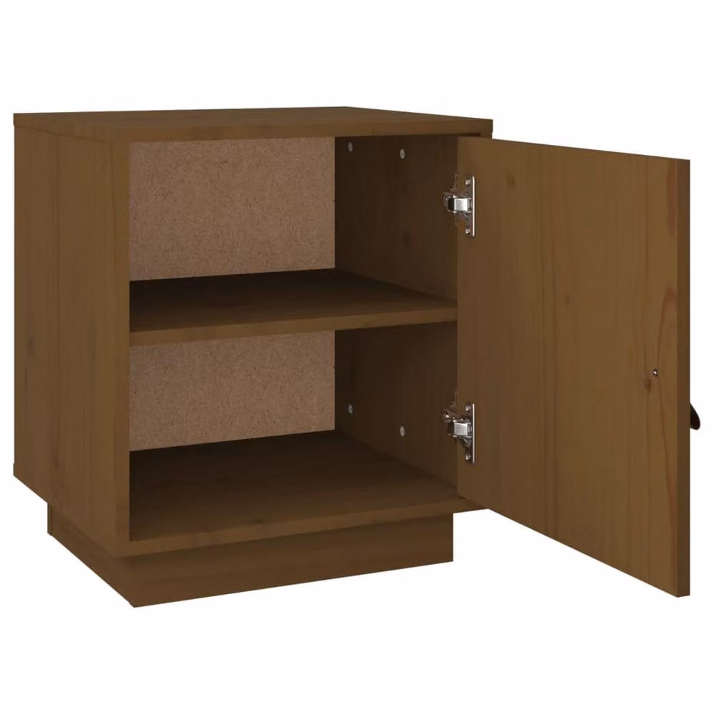 Berkfield Home Honey Brown Solid Wood Pine Bedside Cabinet W/D/H: 40 x 34 x 45 cm – 4