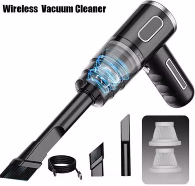 NESTLUNE Cordless Wet and Dry Car Vacuum Cleaner in Black