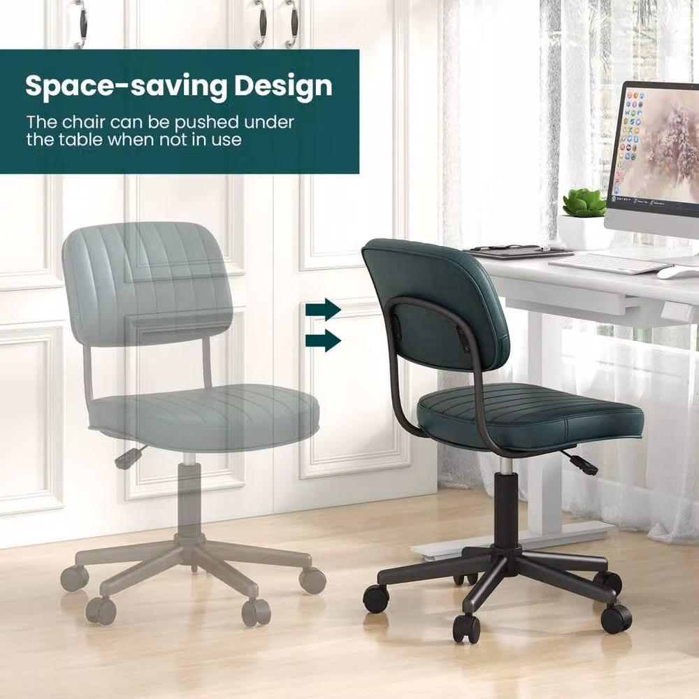 Kelvenix Ergonomic Leisure Chair in Green PU Leather – 4