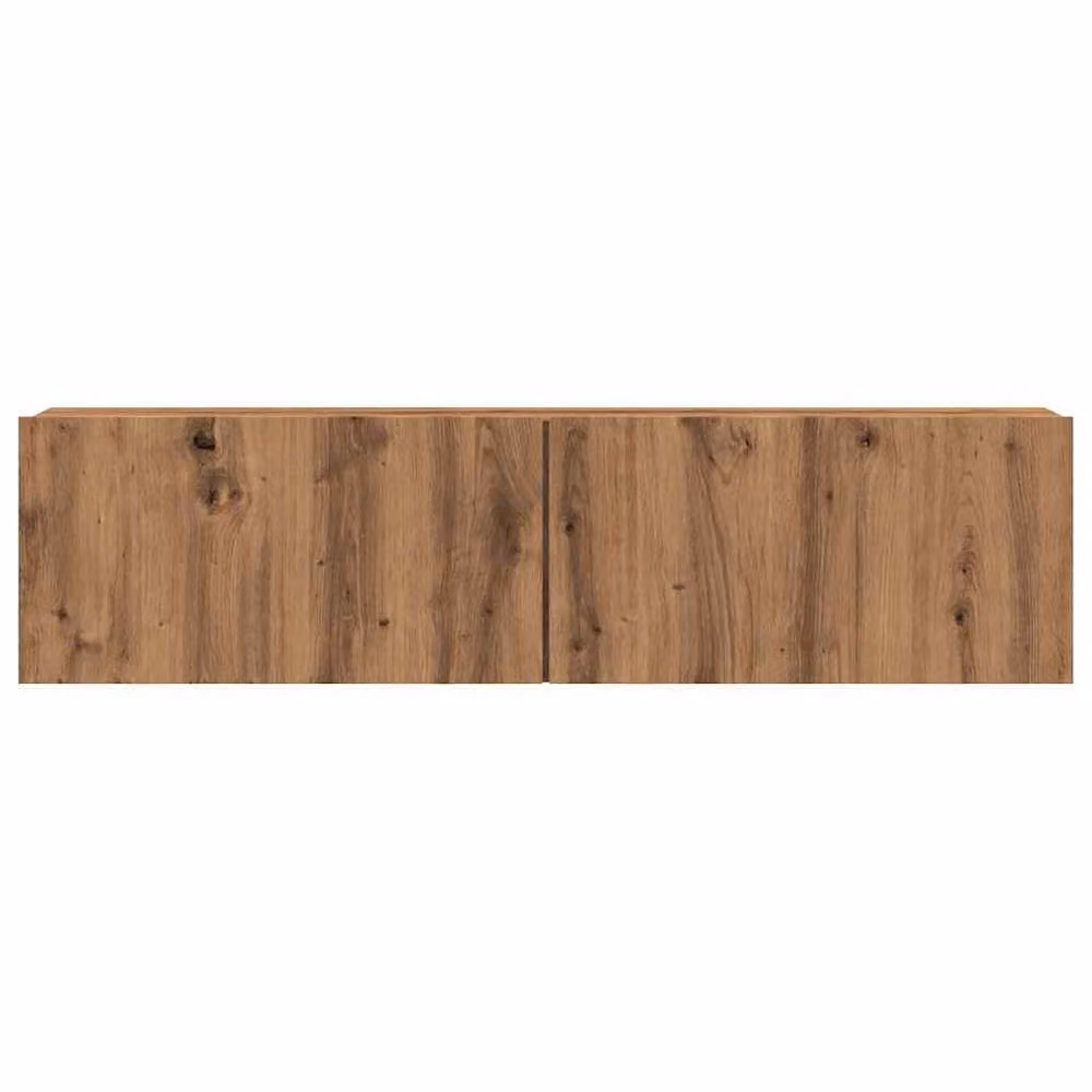 Berkfield Home Artisan Oak Wall Mounted TV Cabinet in Brown, W/D/H: 120 x 30 x 30 cm – 4
