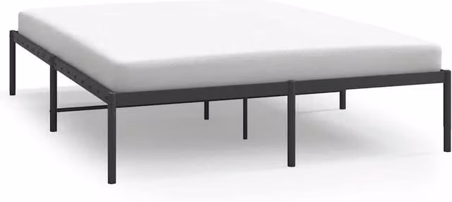 Berkfield Home Metal Bed Frame, Black, W: 140 cm, D: 200 cm