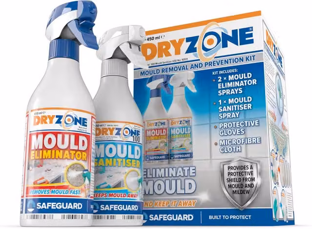 Dryzone Mould Removal Kit, 3 x 450ml, Clear
