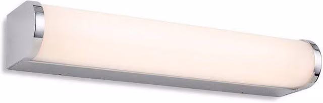 Netlighting Bravo LED Bathroom Wall Light in Chrome and Grey with Opal Diffuser, IP44, 300 mm