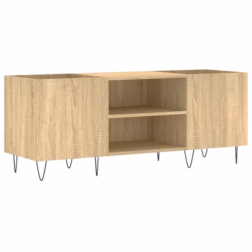 Berkfield Home Record Cabinet in Sonoma Oak Brown, W/D/H: 121 x 38 x 48 cm – 2