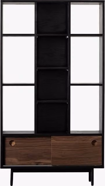 Perch & Parrow Estilo Mid-Century Display Unit in Oak or Walnut Wood