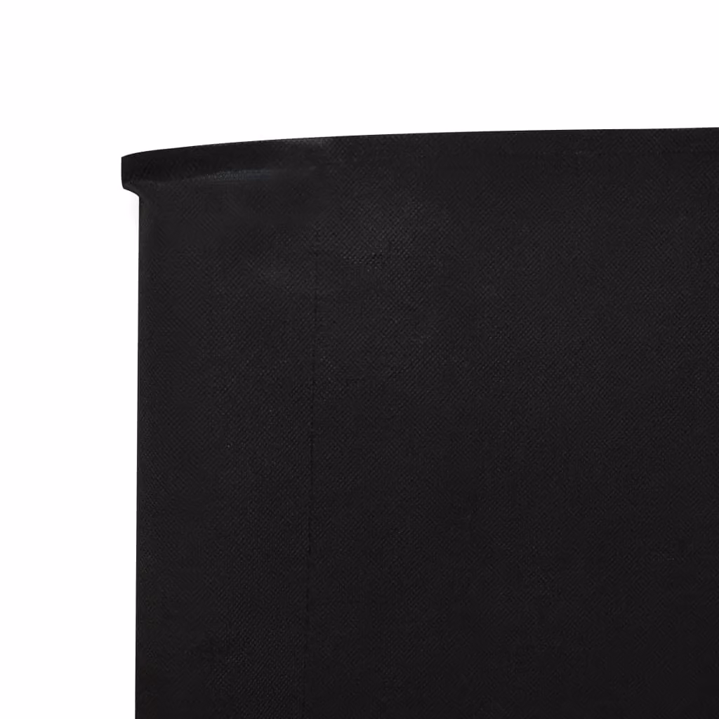 Berkfield Home 6-Panel Fabric Wind Screen Paravent, Black, W: 800 cm, H: 120 cm – 3