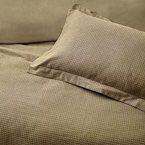 Riva Home Yard Jacquard Cotton Duvet Cover and Pillowcase Set, Green, W/H: 90 x 200 cm – 2