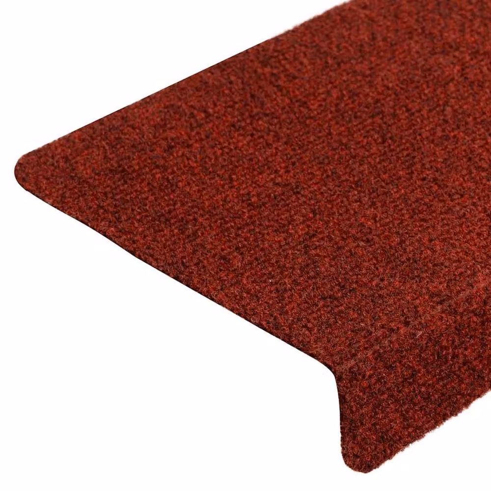 Berkfield Home Self-Adhesive Non-Slip Stair Mats, 10 Pack, Bordeaux Red, W: 65 cm, D: 21 cm, H: 4 cm – 4
