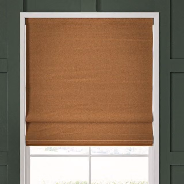 William Morris Reed Made To Measure Blackout Roman Blind in Orange