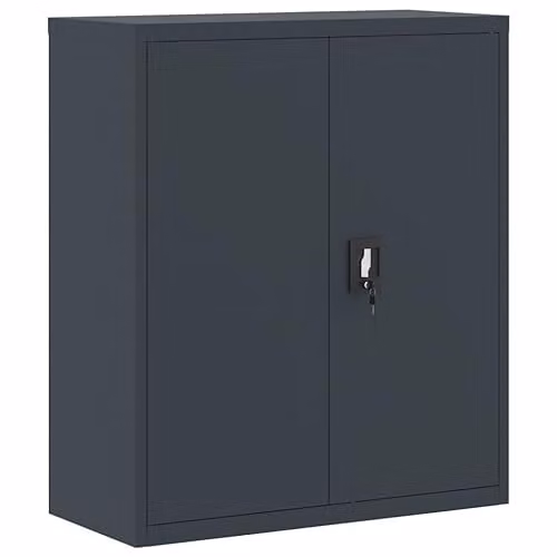 vidaXL Anthracite Steel File Cabinet with Lock and Adjustable Shelves, W/D/H: 90 x 40 x 105 cm – 1