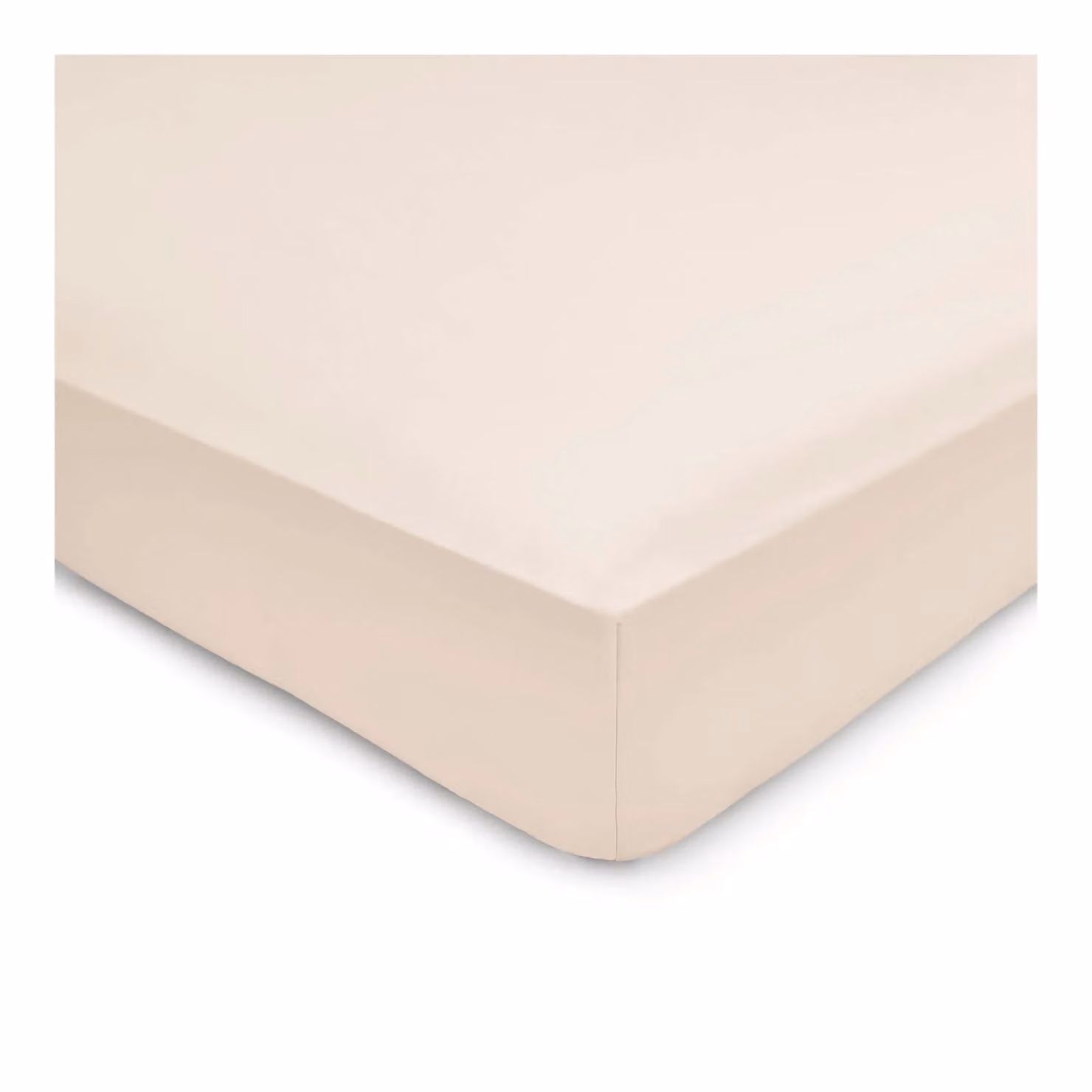 Bedeck 500 Thread Count Plain Dye Kingsize Fitted Sheet, Beige, W: 180 cm x D: 200 cm – 2
