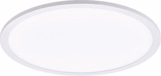 Loops White Flush Ceiling Light with LED Bulb and Remote Control – 1