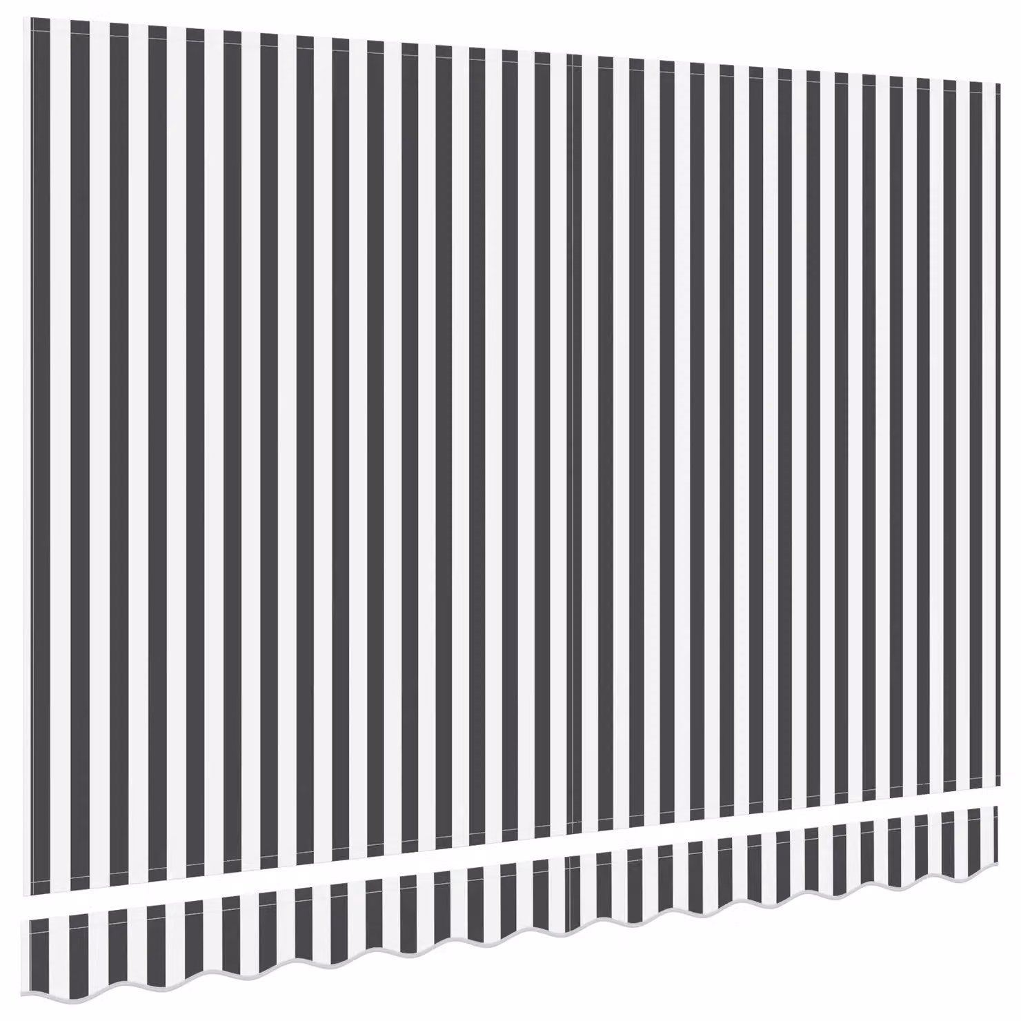 Berkfield Home Replacement Awning Fabric in Anthracite and White, W: 350 cm, D: 195 cm – 3