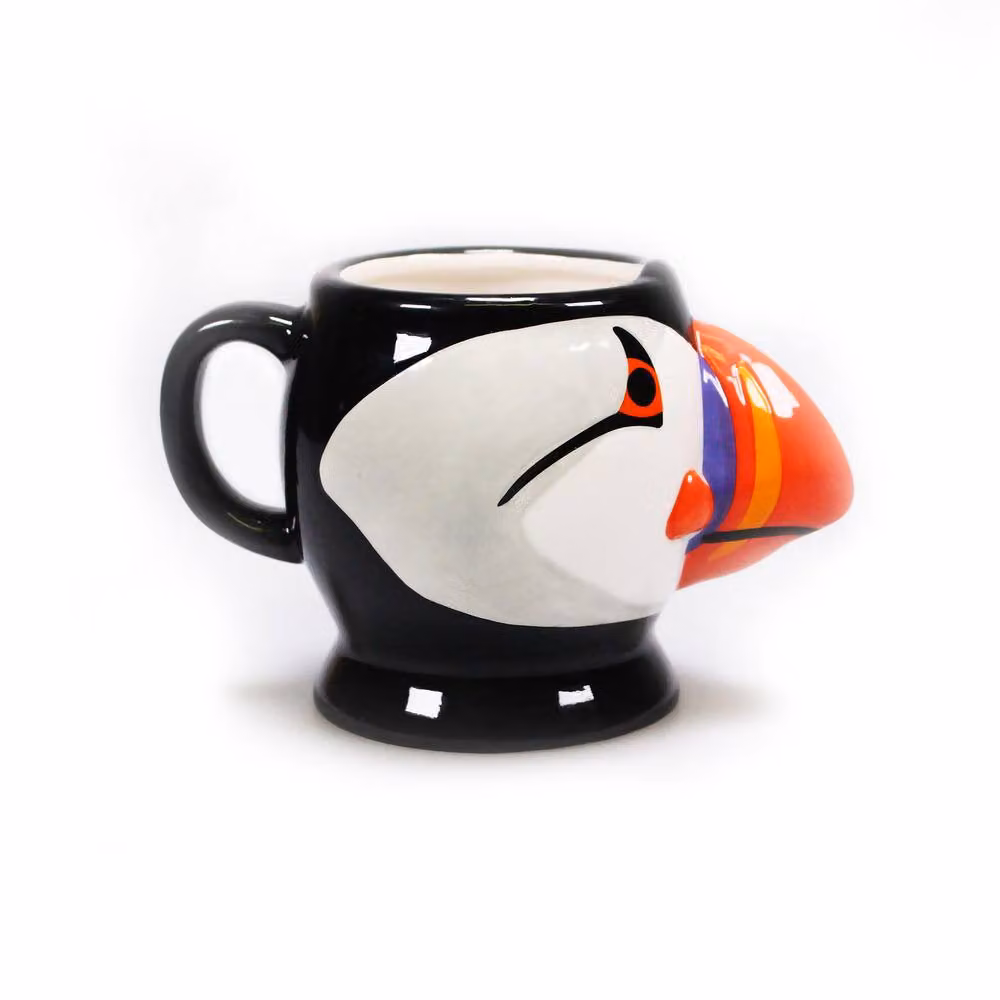 Half Moon Bay RSPB Puffin 3D Shaped Ceramic Mug, Multicolour, 450ml – 2
