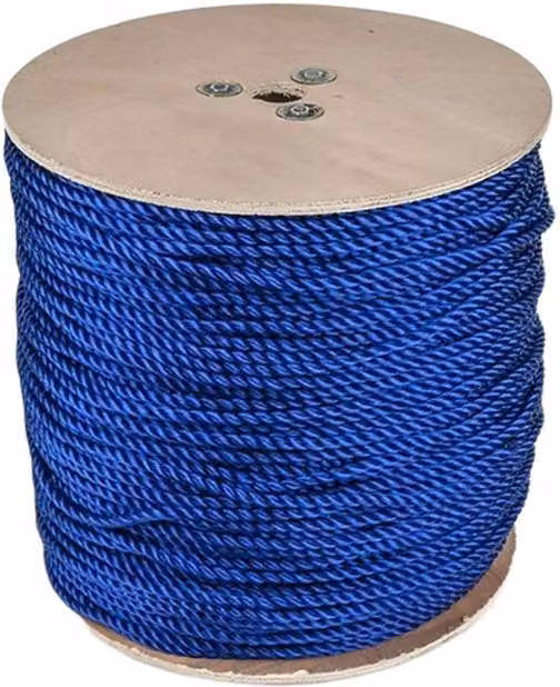 Pegdev 10mm Blue Polypropylene 3-Strand Twisted Rope (1m)