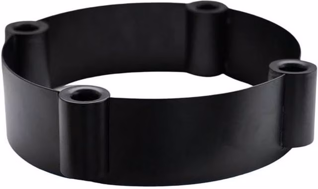Lemon Pavilion Furniture and Decor Modern Round Metal Tabletop Candle Holder for Pillar or Tealight Candles, Black, W: 25 cm, D: 25 cm, H: 7 cm