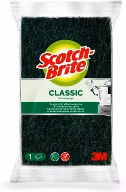 3M Classic Sponge Scourers in Green