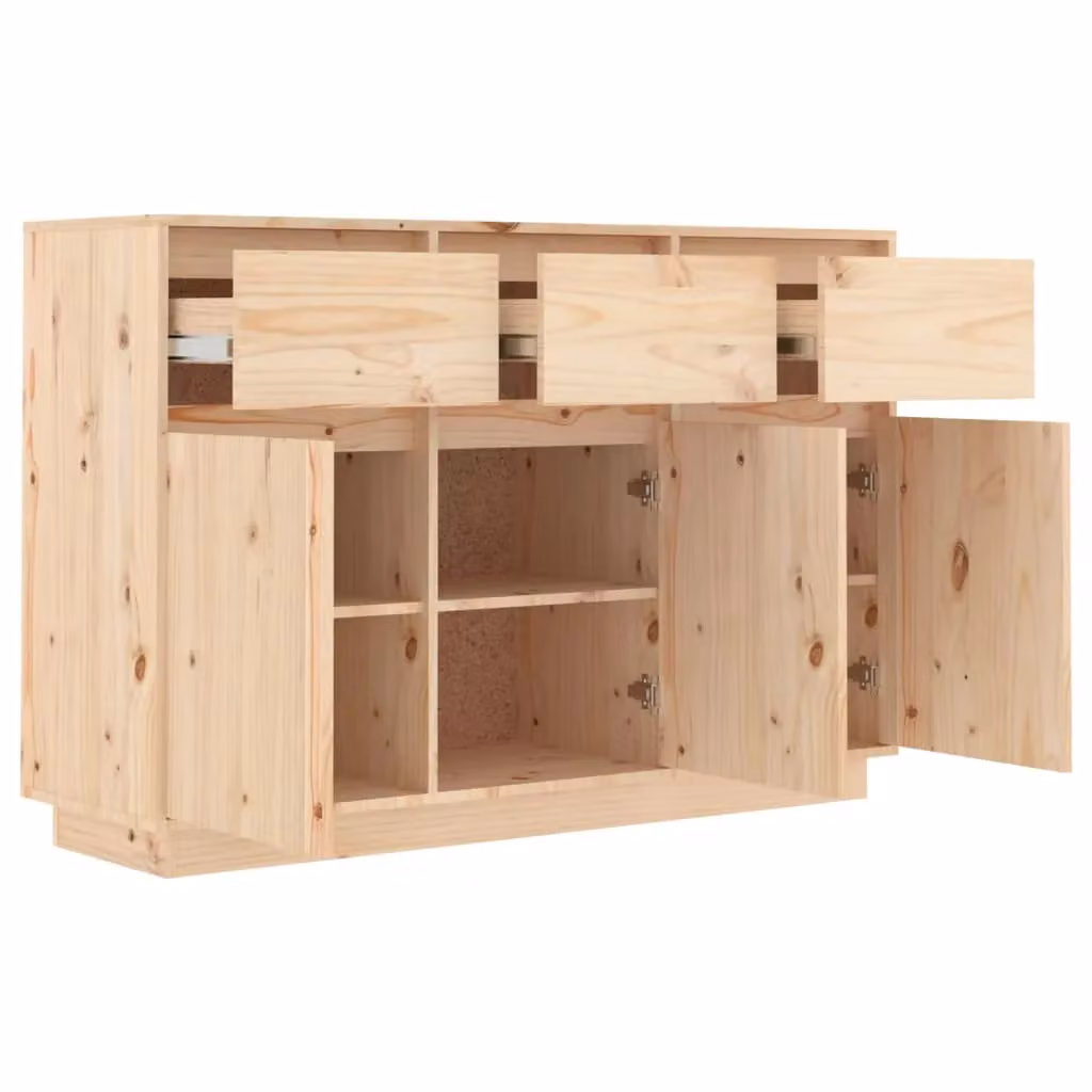 Berkfield Home Rustic Solid Wood Pine Sideboard in Brown, W/D/H: 110 x 34 x 75 cm – 2