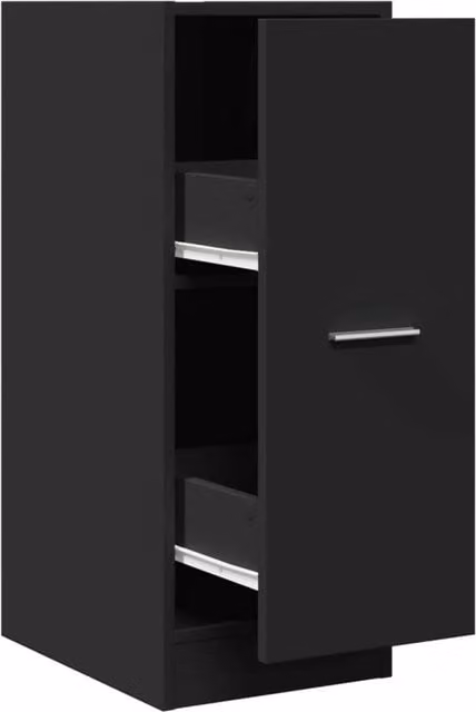 Berkfield Home Apothecary Cabinet in Black, W/D/H: 30 x 41 x 77.5 cm – 1