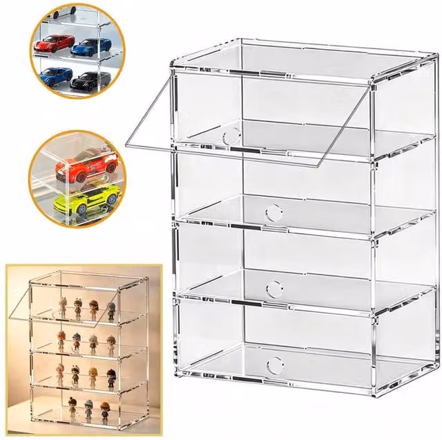 PAWNORA 4 Tier Clear Acrylic Model Car Display Case – 1