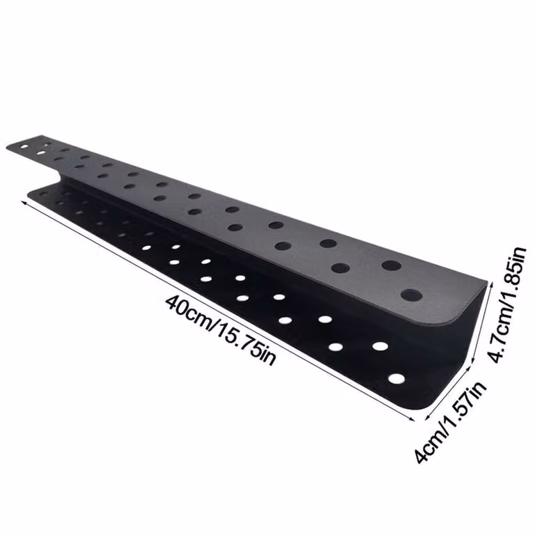 SPETLEK Wall-Mounted Metal Hand Tool Holder Storage Shelf in Matt Black