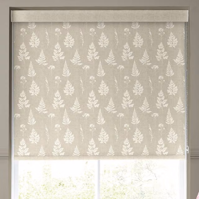 Emily Bond Tynesfield Translucent Floral Roller Blind in Beige