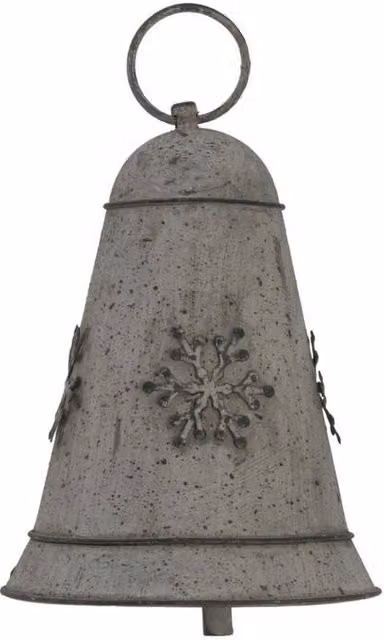 Hill Interiors White Metal Bell Christmas Hanging Decoration