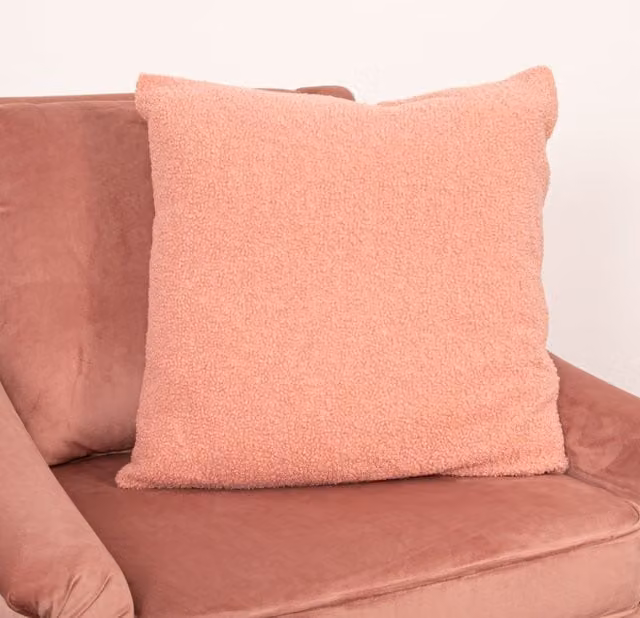 Native Home & Lifestyle Pink Teddy Square Cushion Cover, W x D: 50 x 50 cm