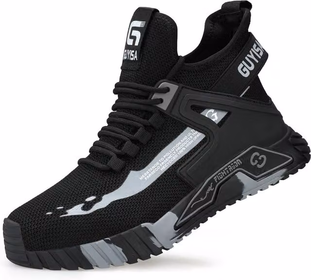 Safety Brands Men's S1P Steel Toe Cap Safety Trainers in Black – 1