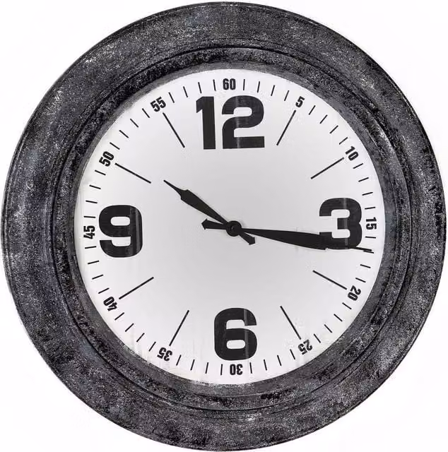 Love Lace Roco Vintage Round Analog Wall Clock in Silver