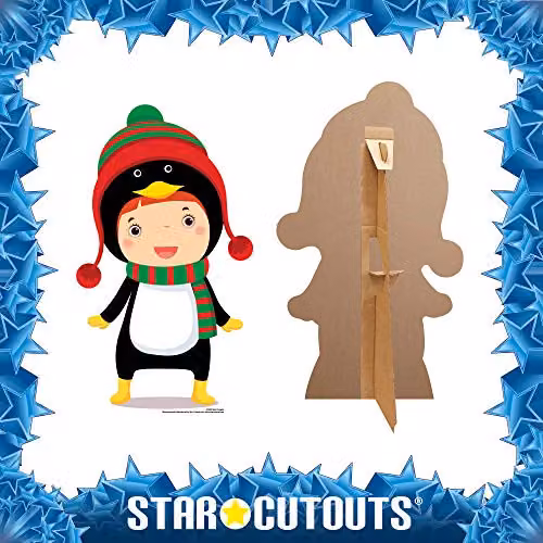 Star Cutouts Ltd SC989 Mini Penguin Cardboard Standee, Multicolour, Height: 87 cm – 2