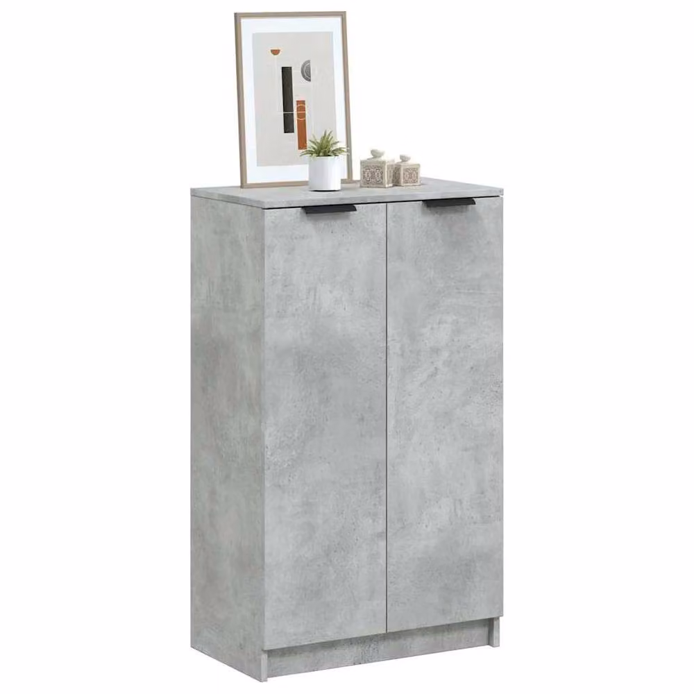 Berkfield Home Shoe Cabinet in Concrete Grey, W/D/H: 59 x 35 x 100 cm – 2