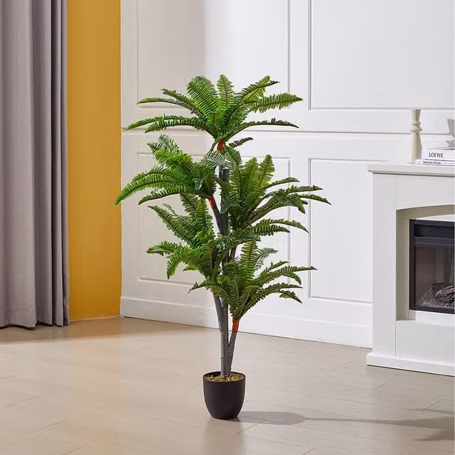 Lifeideas Decorative Artificial Persian Grass with Pot, Green, Height: 135 cm