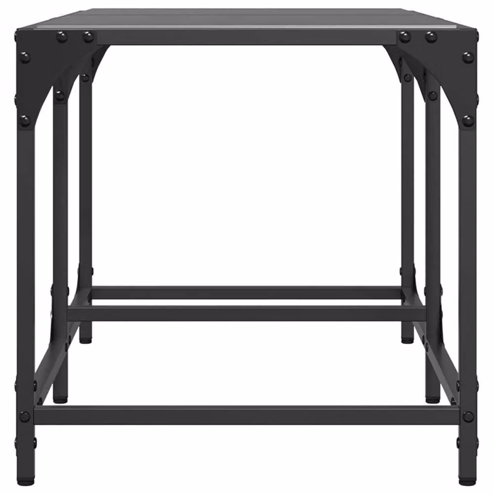 Berkfield Home Modern Rectangular Coffee Table with Black Glossy Glass Top and Steel Frame, W/D/H: 78.5 x 40 x 40 cm – 3