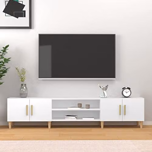 vidaXL Modern White TV Cabinet in Engineered Wood W/D/H: 180 x 31.5 x 40 cm – 2