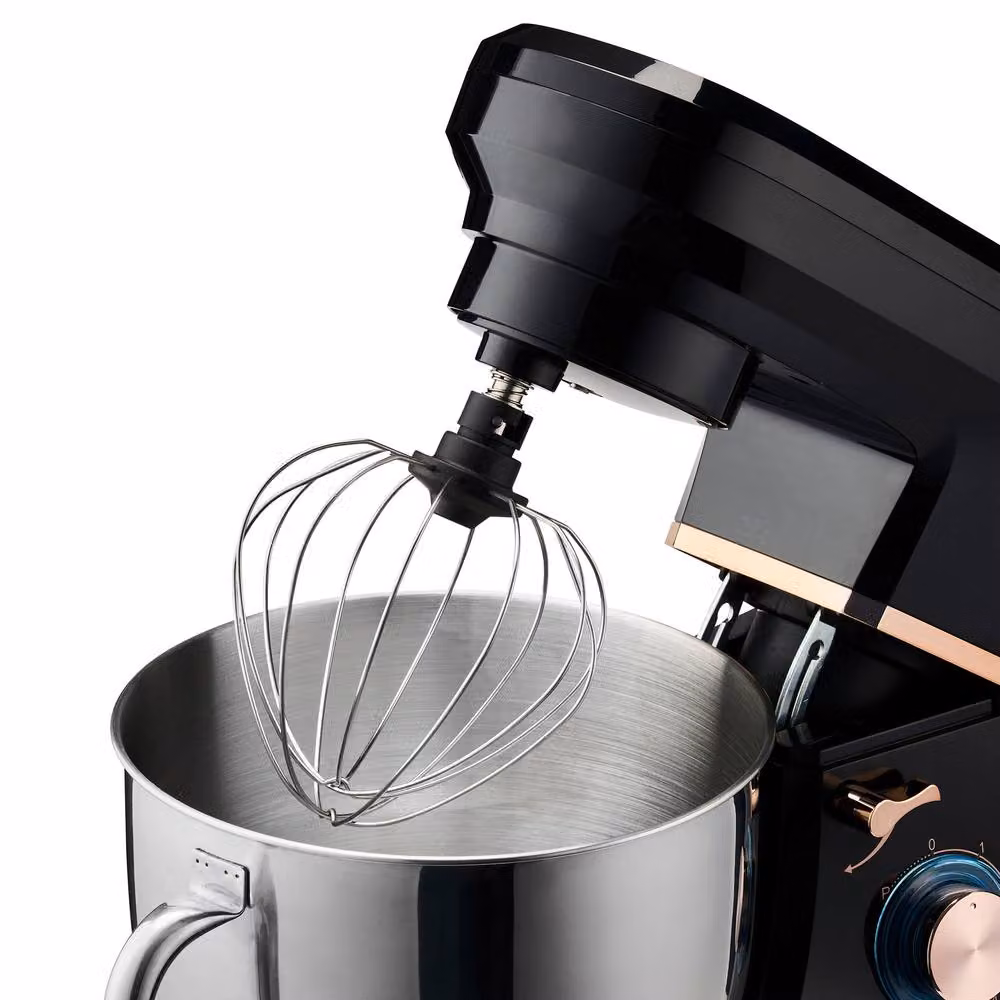 Cooks Professional Stand Mixer 1200W with 6 Speeds, Pulse Function and 7L Mixing Bowl in Gold and Black – 4